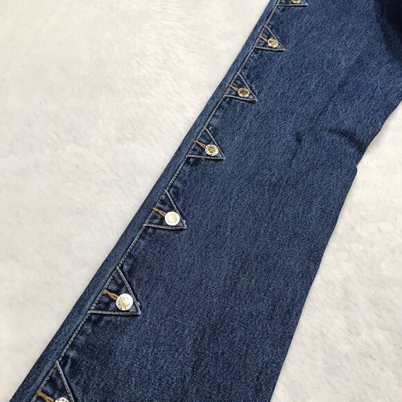 80s LAWMAN WESTERN Jean Women 1(24x34) Slim Fit Long Inseam Button Leg Vintage - Picture 3 of 16